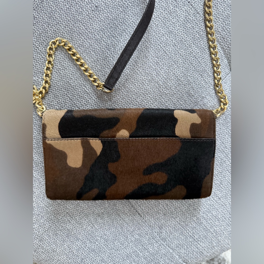 Michael Kors Camouflage Crossbody Bag with Gold Chain Calf Hair - Picture 7 of 14
